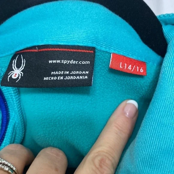 Girls Spyder zip up jacket size 14 - Picture 4 of 6